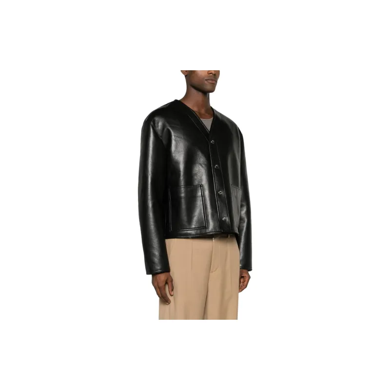 NANUSHKA Faux leather Bomber Jacket-4