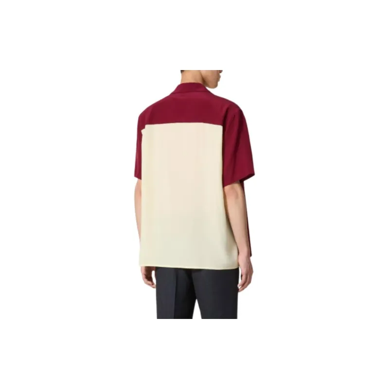 Valentino Shirts Men White Red-2