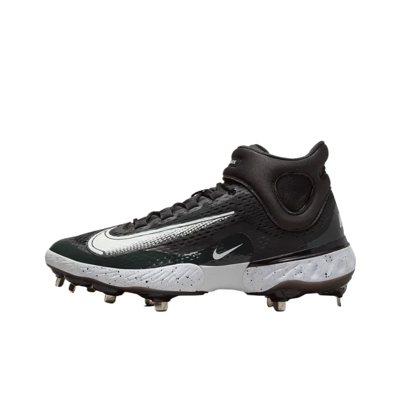Nike Alpha Huarache Elite 4 Mid Black Dark Smoke Grey White-0