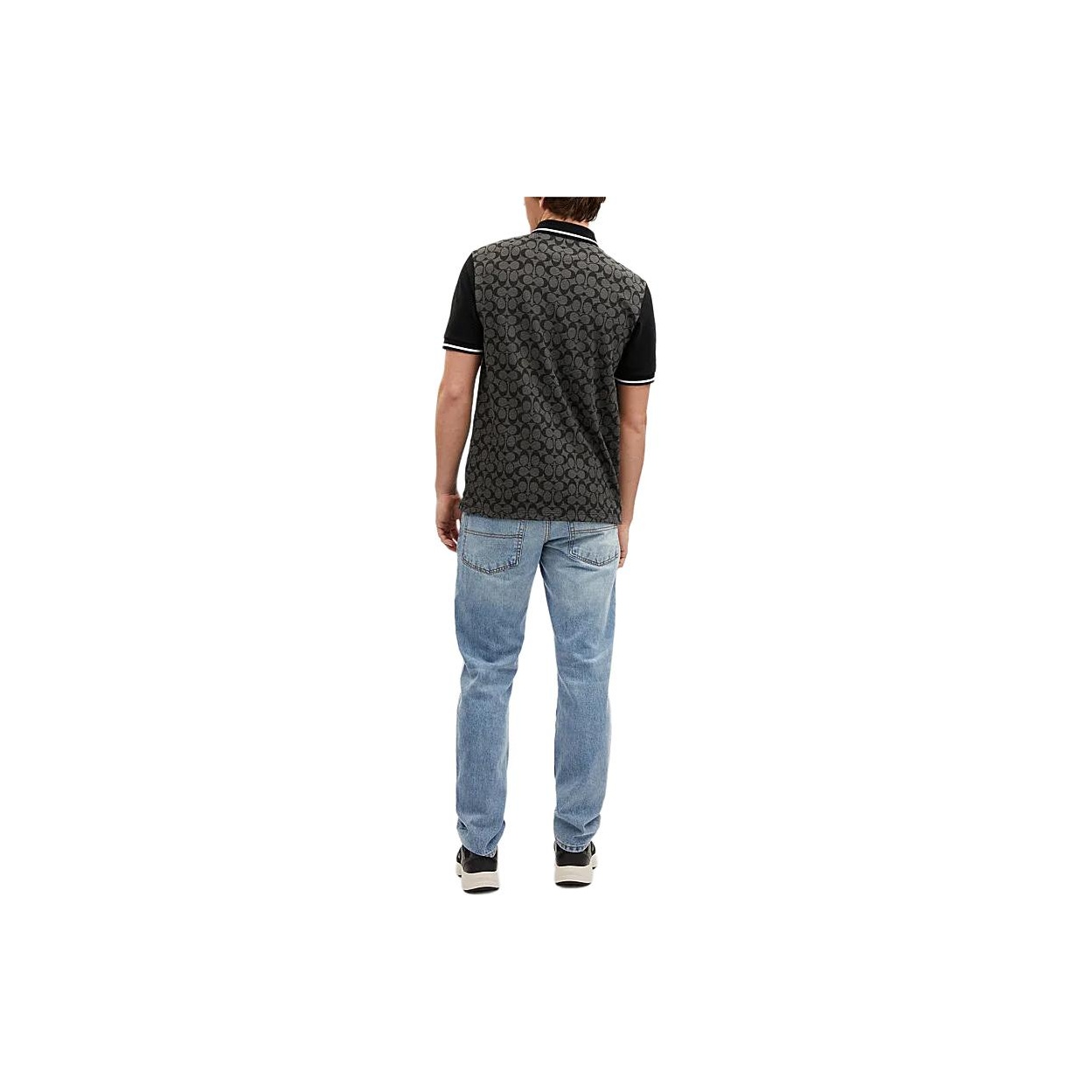 COACH Polo Shirts Men Charcoal Gray L - POIZON