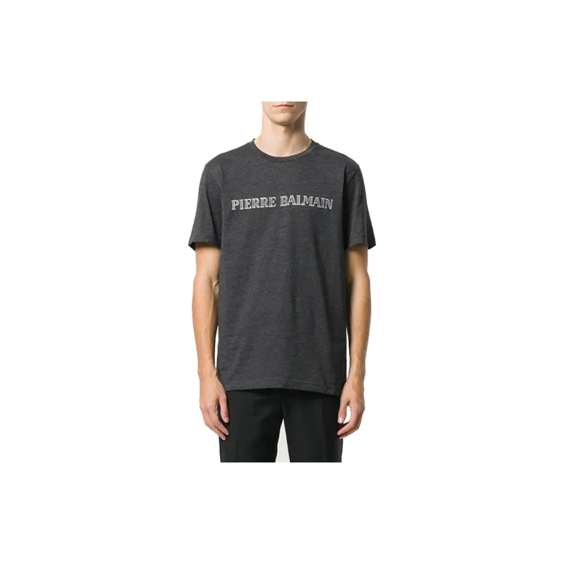 BALMAIN T-Shirts Men Gray-2