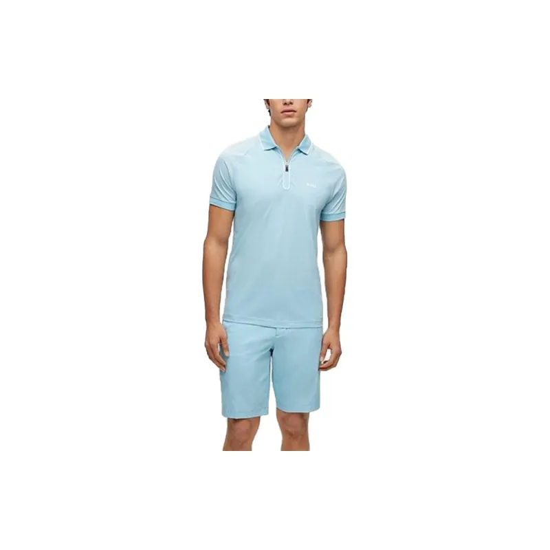 HUGO BOSS Short Sleeved Polo Shirt Men's Blue-3