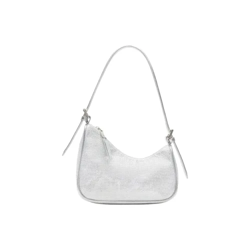 STEVE Backpack Rhinestone One Shoulder Handbags Women's Silver