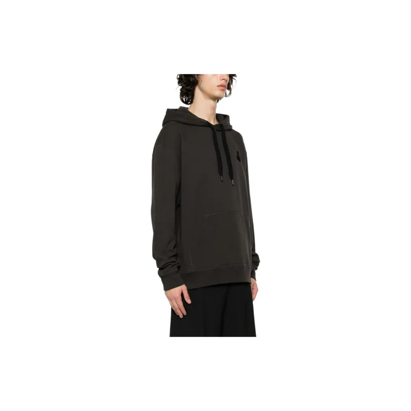 ISABEL MARANT Matte Logo Printed Drawstring Hoodie-3