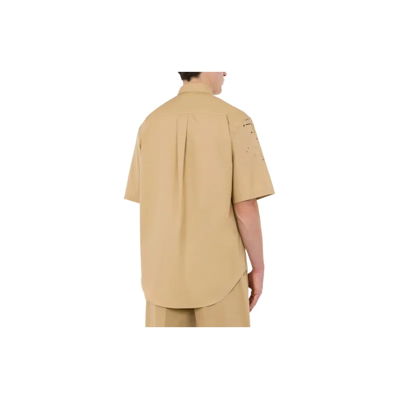 MOSCHINO Logo-Printed Short-Sleeved Shirt-2