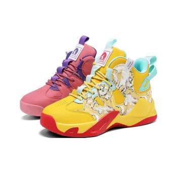 HLA JEANS Children's Basketball Shoes Wear Resistant Slip Resistant High Top Casual Shoes