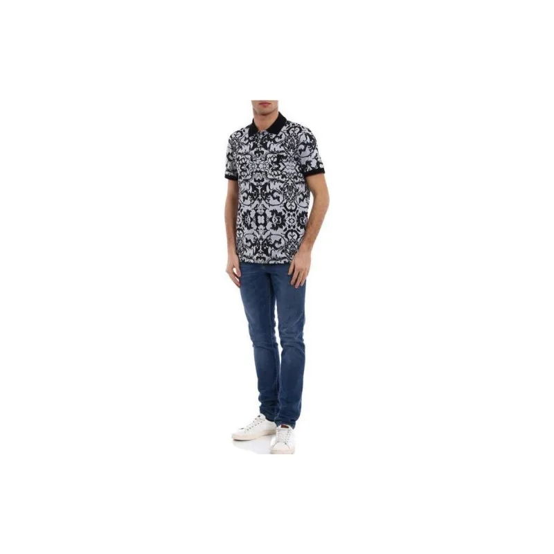 VERSACE Polo Shirts Men Black-2