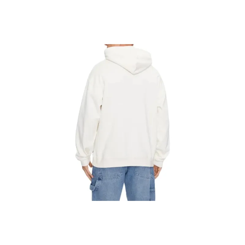 Converse Brushed Back Fleece Pullover Hoodie Sweatshirt Men's White Egret-5