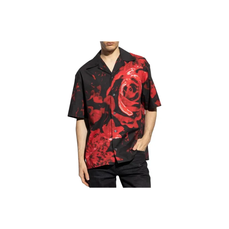 Alexander McQueen Floral Printed Hawaiian Shirt-1