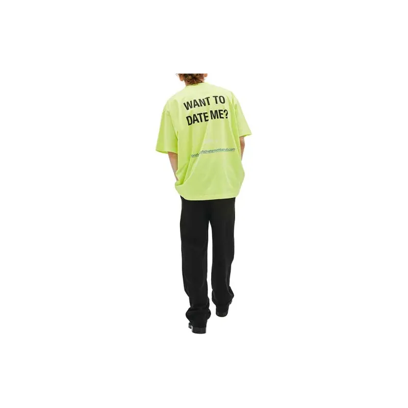 Vetements T-Shirts Men Yellow-4