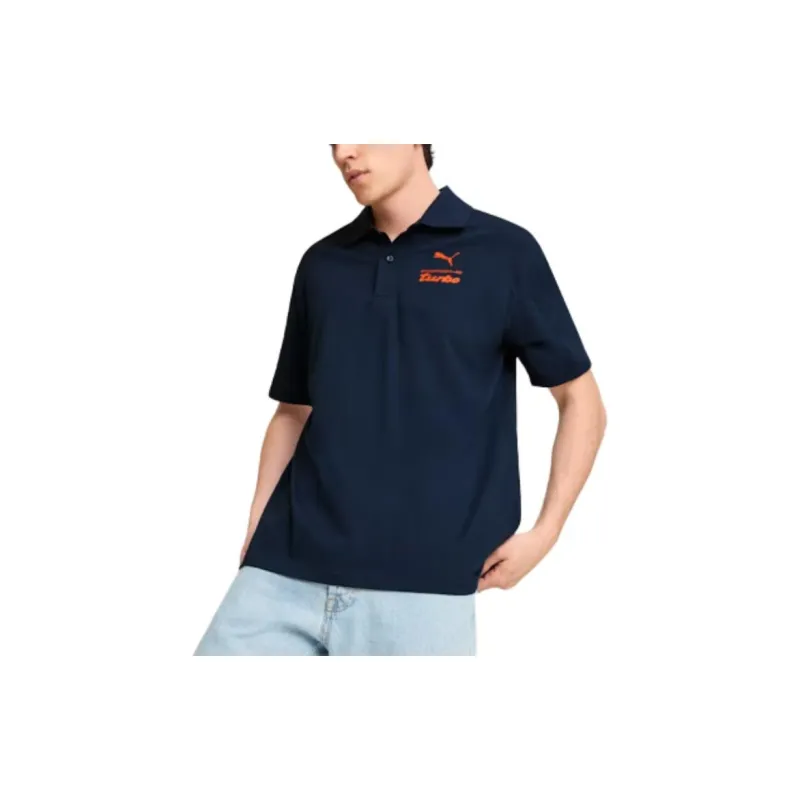 PUMA Porsche Legacy Collection ESS FW24 Polo Shirt Men's Marine Blue-2