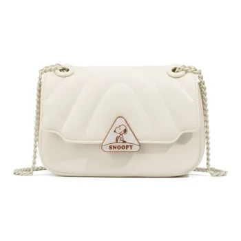 SNOOPY PU Shoulder Bag Regular Women's White