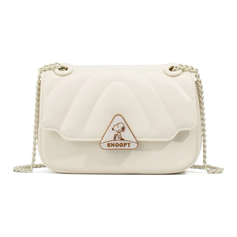 SNOOPY PU Shoulder Bag Regular Women's White-0