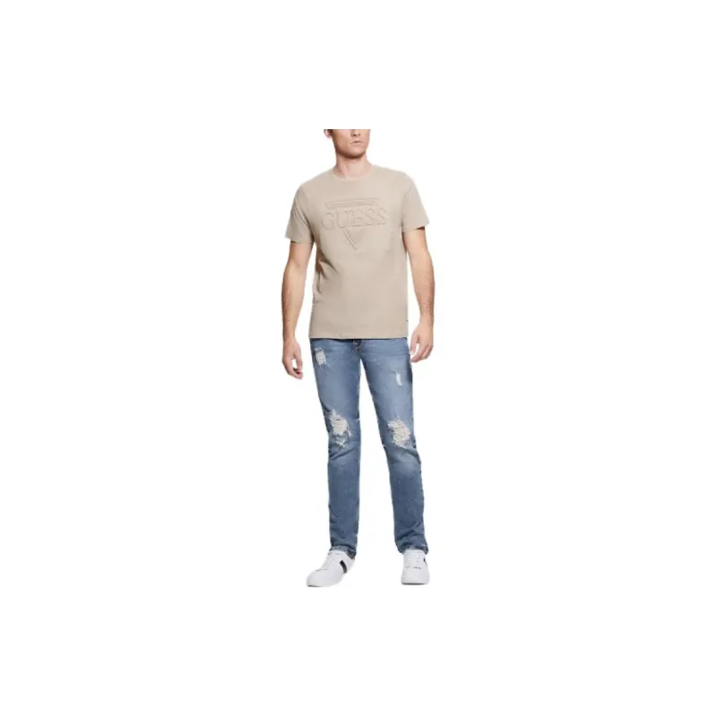GUESS T-Shirts Men Brown-1