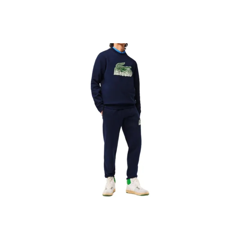 LACOSTE Knitted Sports Pants Men's Marine Blue-4