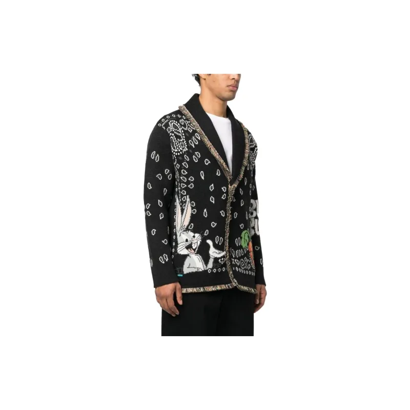 Alanui  X Looney Tunes Bugs Bunny Bandana Cardigan-3