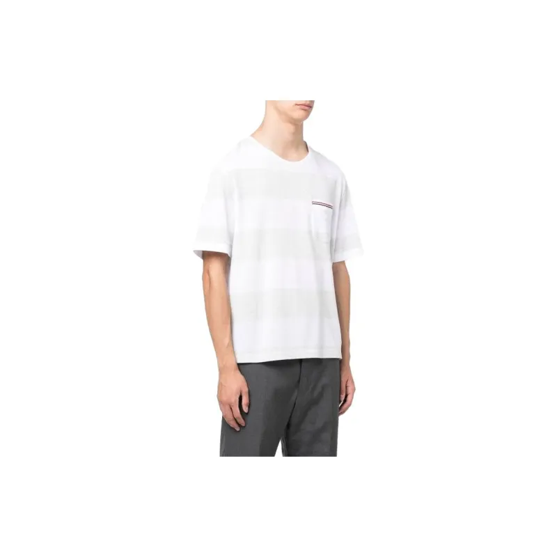 THOM BROWNE Rugby Stripe Crewneck T Shirt-3