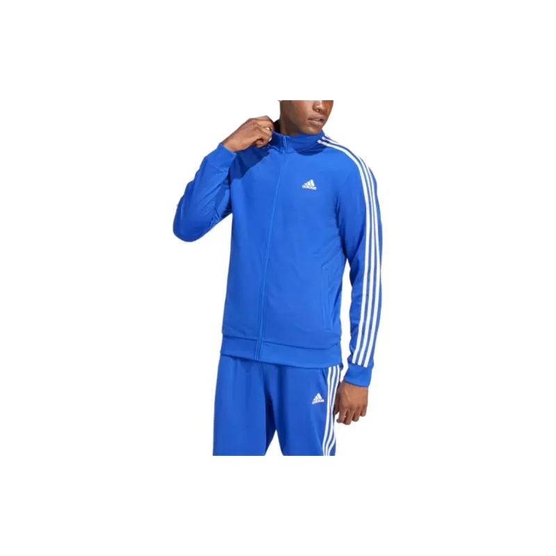 Adidas Essentials Warm-Up 3-Stripes Track Jacket Stand Collar Jackets Men's Blue-1