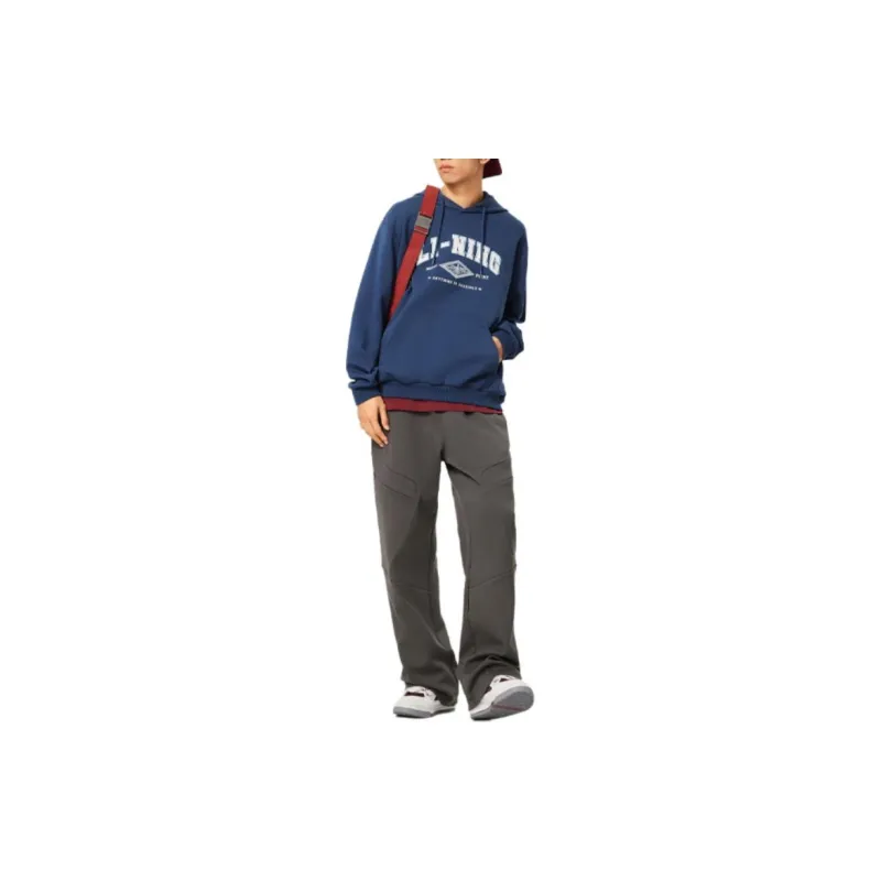 LiNing Sports Life Collection Sweatshirt Men's Dark Simple Blue-2