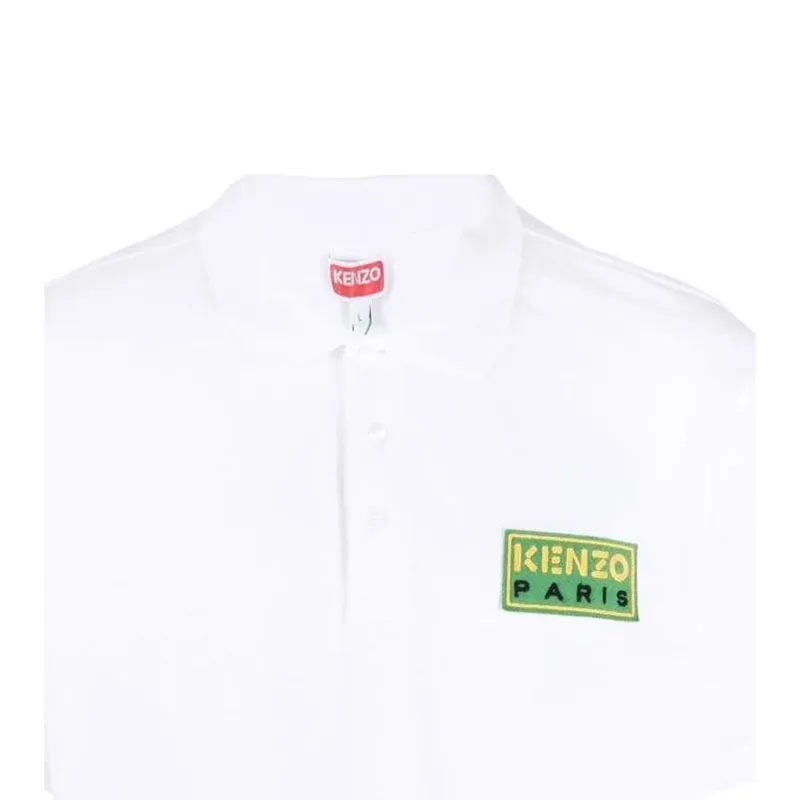 KENZO Logo Patch Short-Sleeved Polo Shirt-3
