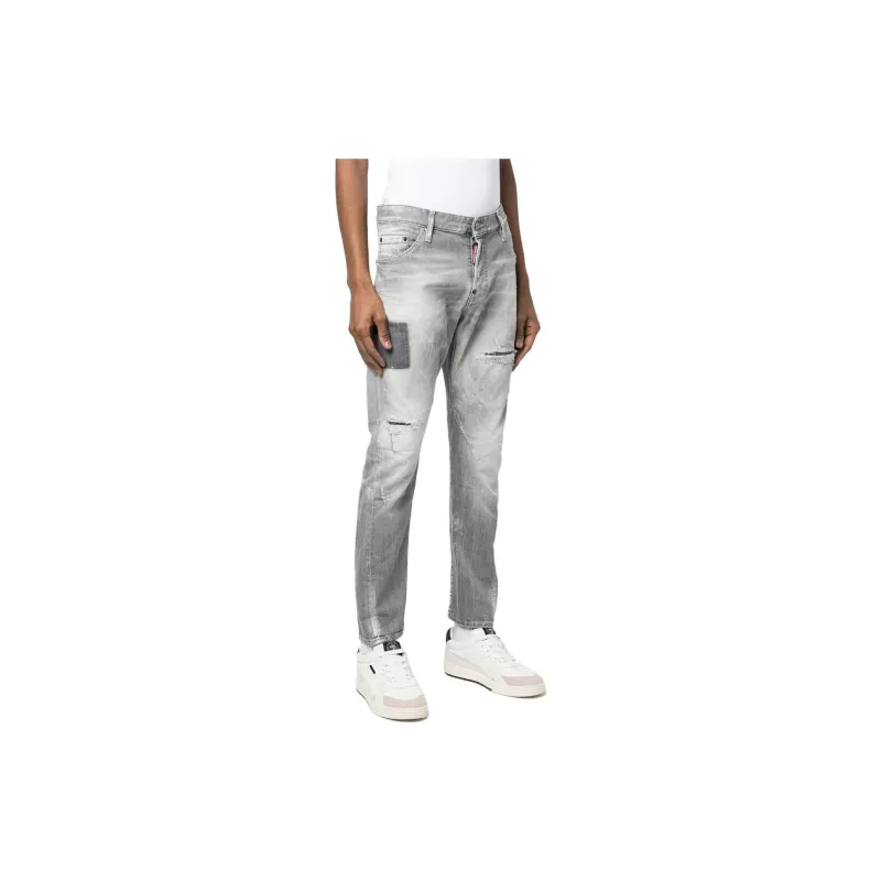DSQUARED 2 Sexy Twist Straight Leg Distressed Jeans-4