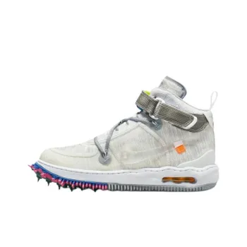 Nike x OFF WHITE Air Force 1 Mid Mid Top Skateboard Shoes Unisex White
