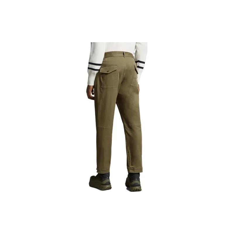 Moncler Logo patch Twill Tapered leg Trousers-3