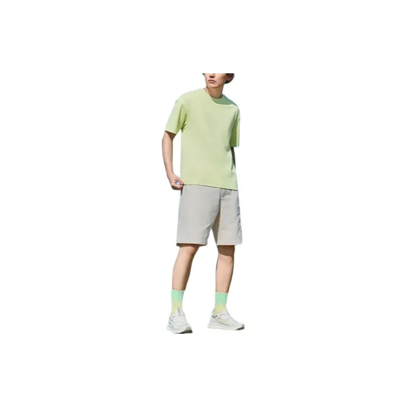 QIAODAN Drop Shoulder Sleeve T Shirt Unisex Wheat Sprout-3