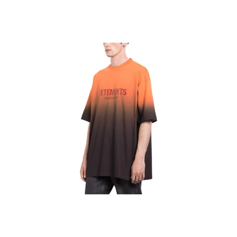 Vetements T-Shirts Men Orange-2