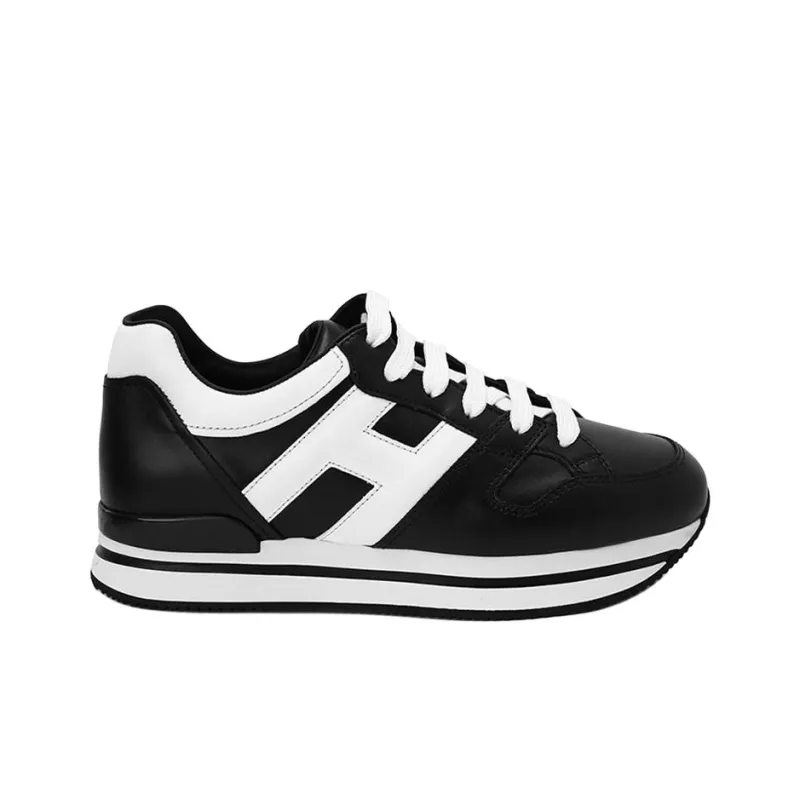 HOGAN H222 Cushioning Low Top Casual Shoes Women's Black-1