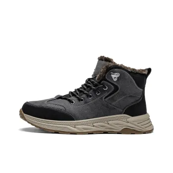 Mr. Thorn Tree Cushioned Wear Resistant Warm Mid Top Casual Shoes Black