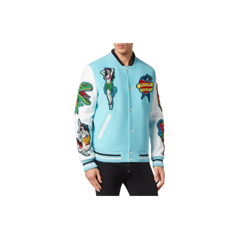 PHILIPP PLEIN Hawaii Varsity Bomber Jacket-2