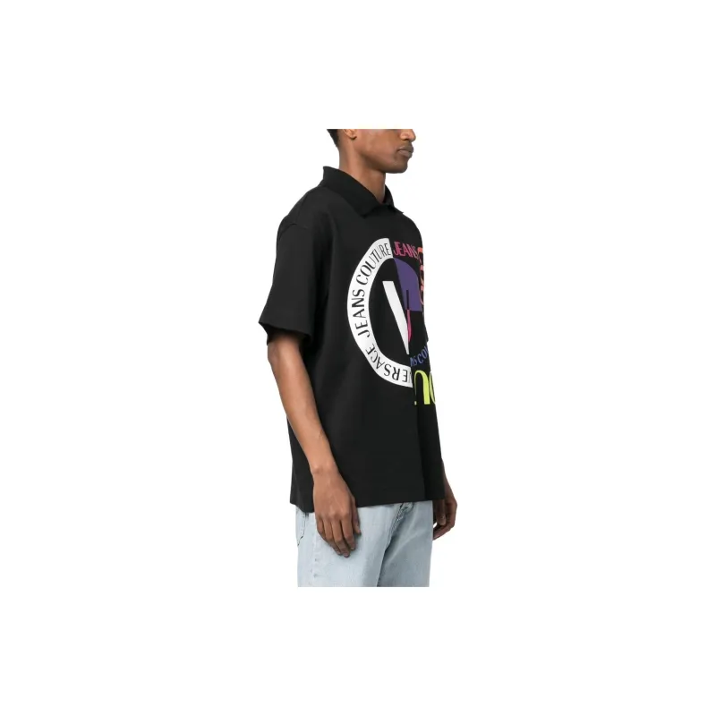 VERSACE JEANS COUTURE Logo print Cotton T shirt-3