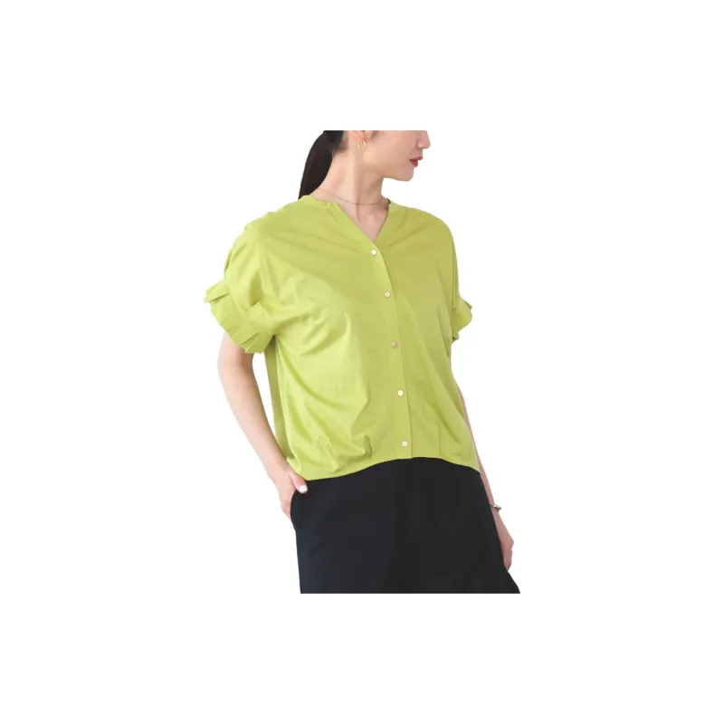Beams T Shirts Unisex Olive Green-1