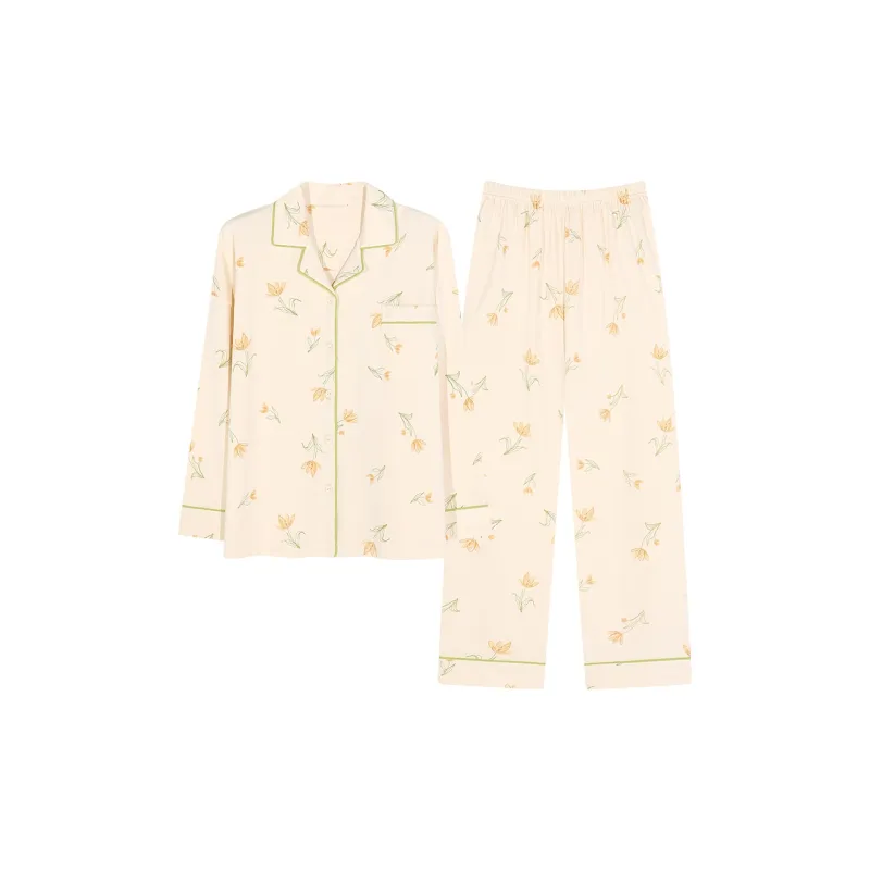 Mulong Family Pajama Set Women's Apricot-0