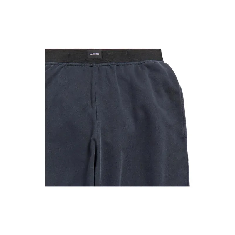 Balenciaga SS24 Knitted Sports Pants Loose Fit Style Unisex Black-3