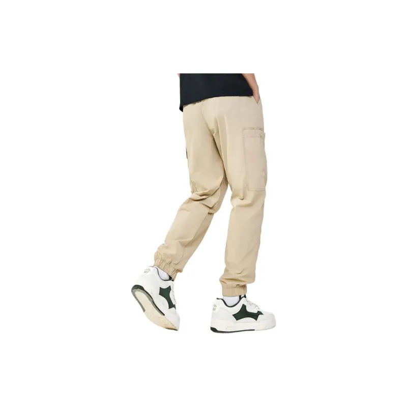 Anta Life Collection Knitted Sports Pants Men's Beige Khaki-4