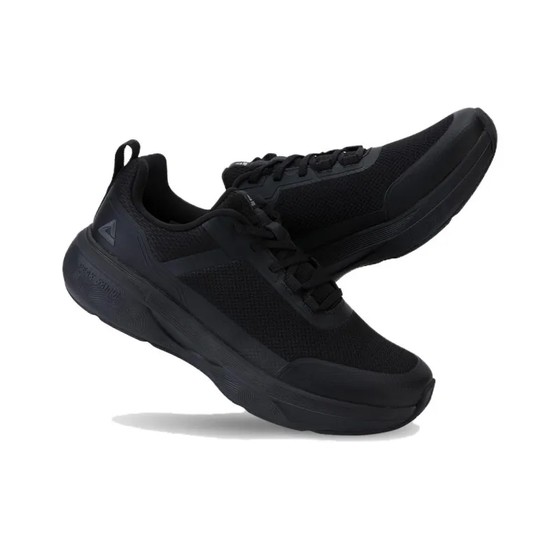 PEAK China Chic Cushioning Anti Slip And Wear Resistant Support Lightweight Low Top Casual Running Shoes Men's Black-4