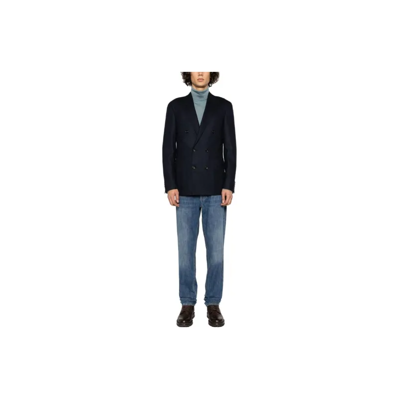 Canali Peak lapels Wool blend Blazer-1