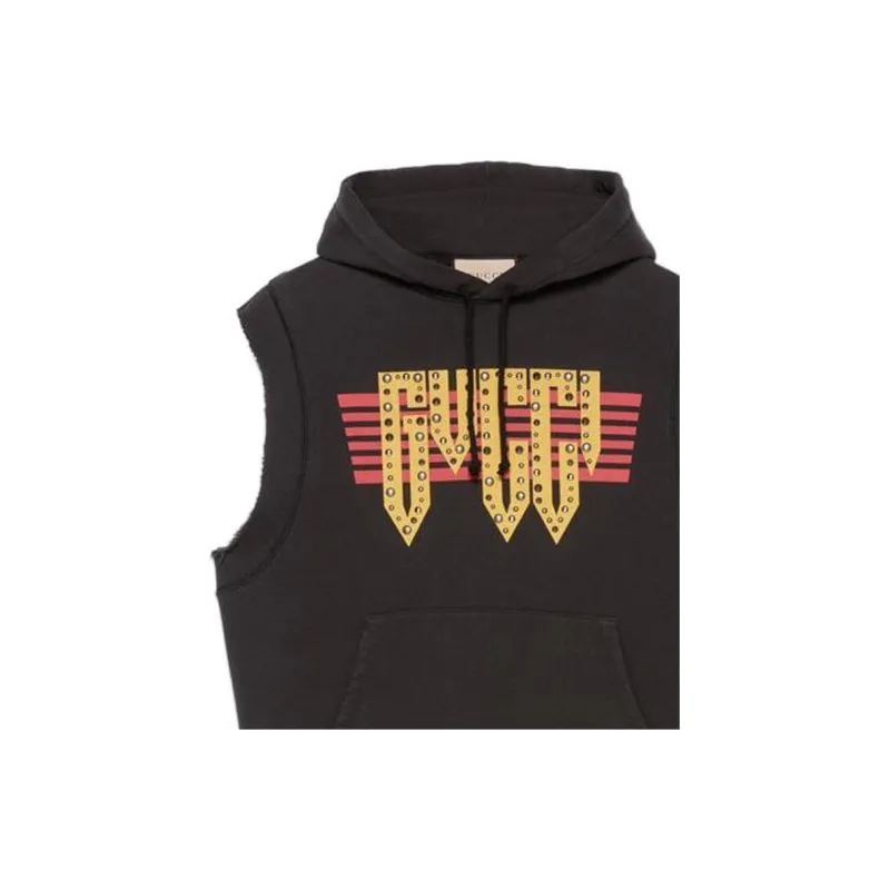 GUCCI Cotton Jersey Sleeveless Sweatshirt-4