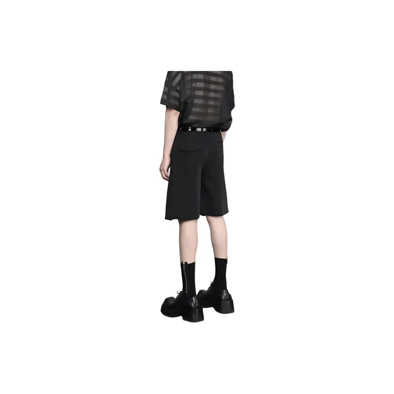 RAYSHOW Casual Shorts Men's Black-2