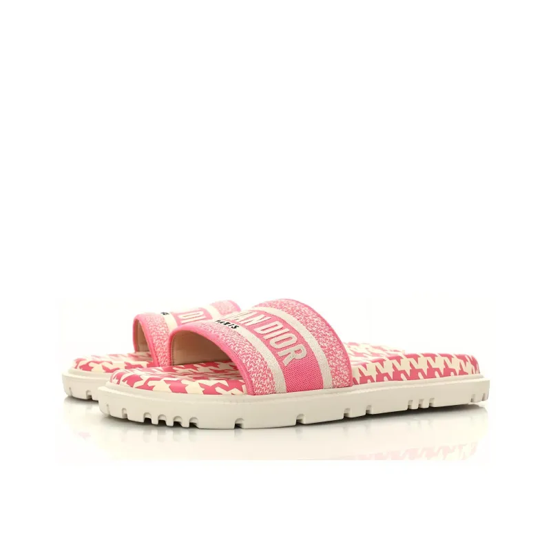 DIOR Women's DWay Slide 'Houndstooth - Peony'-2