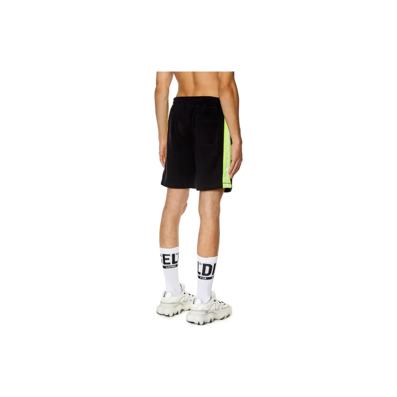 DIESEL Casual Shorts Men's Black/Yellow-3