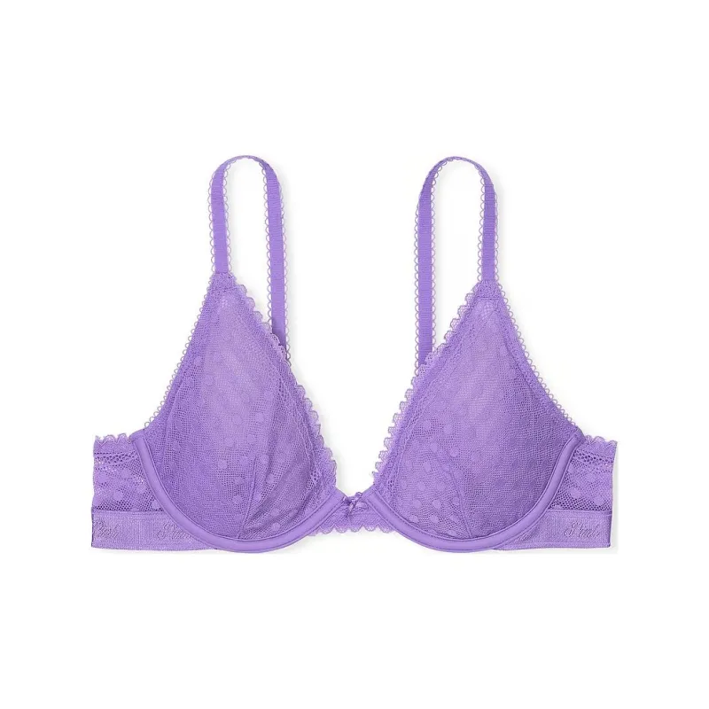Victoria's Secret PINK WINK Unlined Plunge Bra / Wysteria Purple Bra Women's Wisteria Purple-0