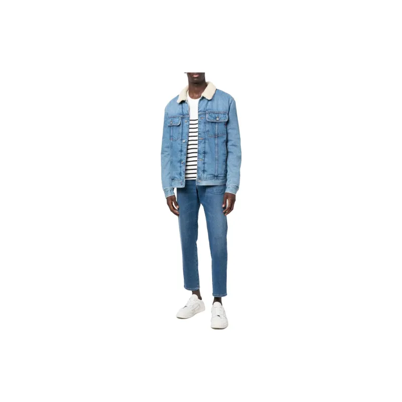 DIESEL Denim Jackets Men Blue-2