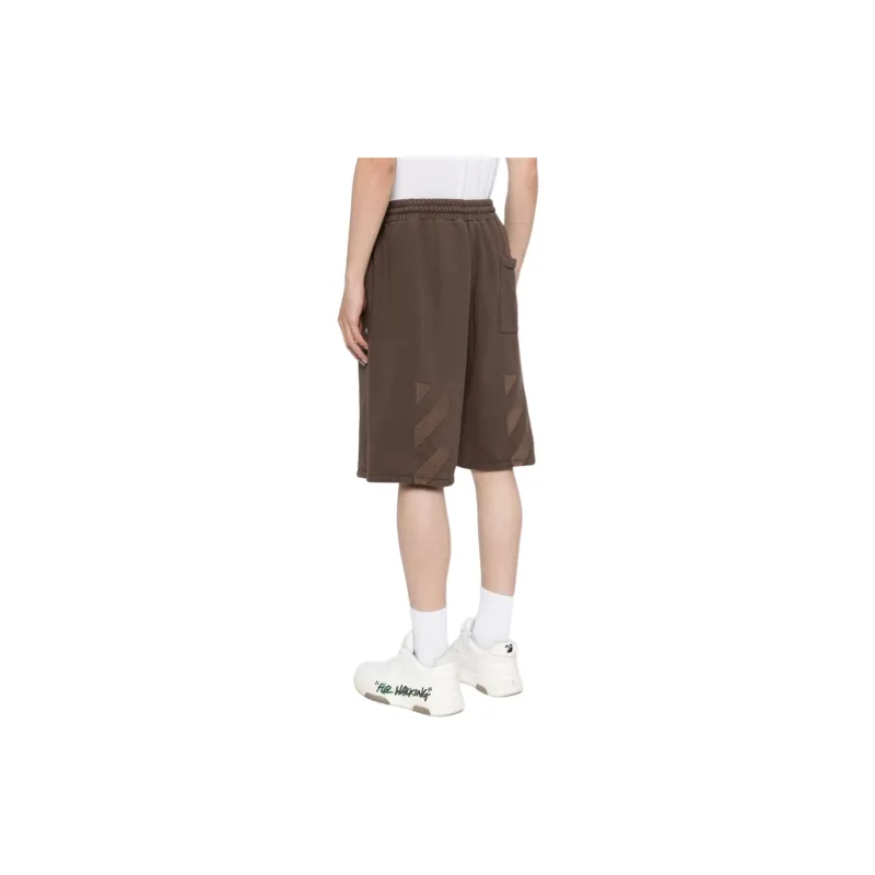 OFF WHITE Logo Embroidered Drawstring Shorts-2
