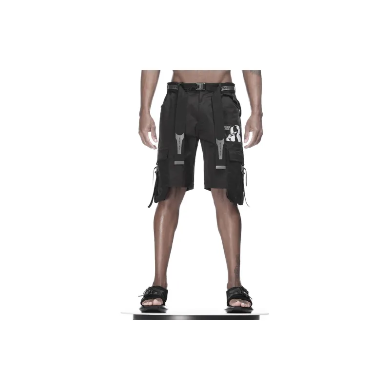 NORVINCY Urban Techwear Straight Fit Loose Fit Casual Shorts Men's-2