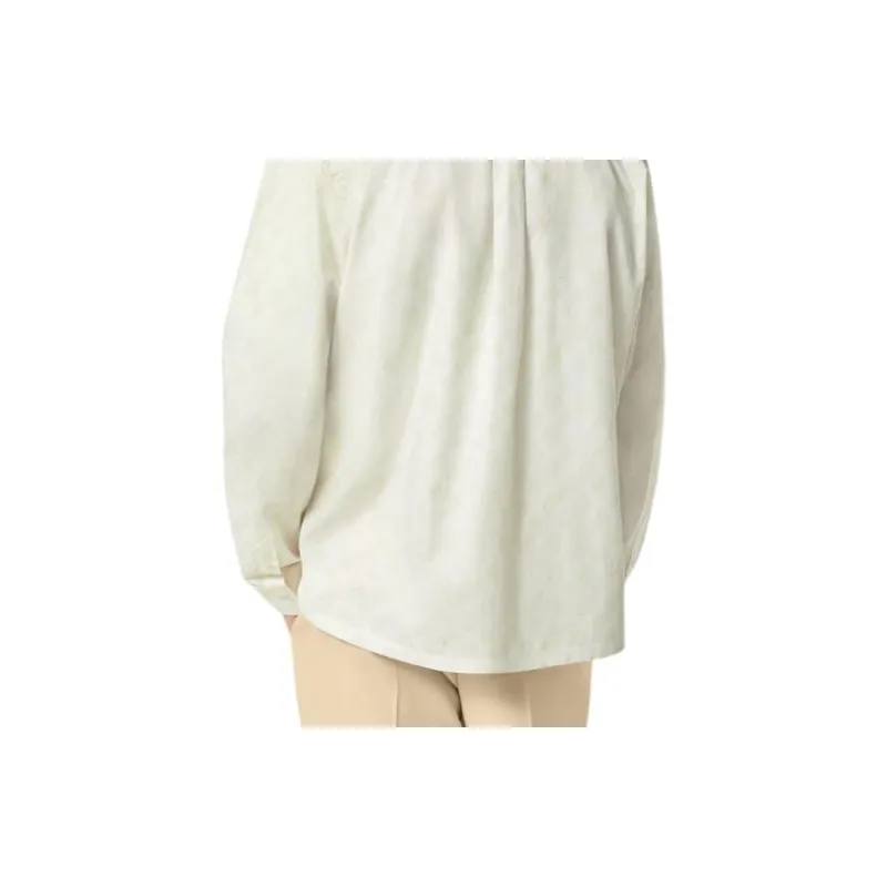 LOUIS VUITTON Monogram Printed Long Sleeved Cotton Shirt-6