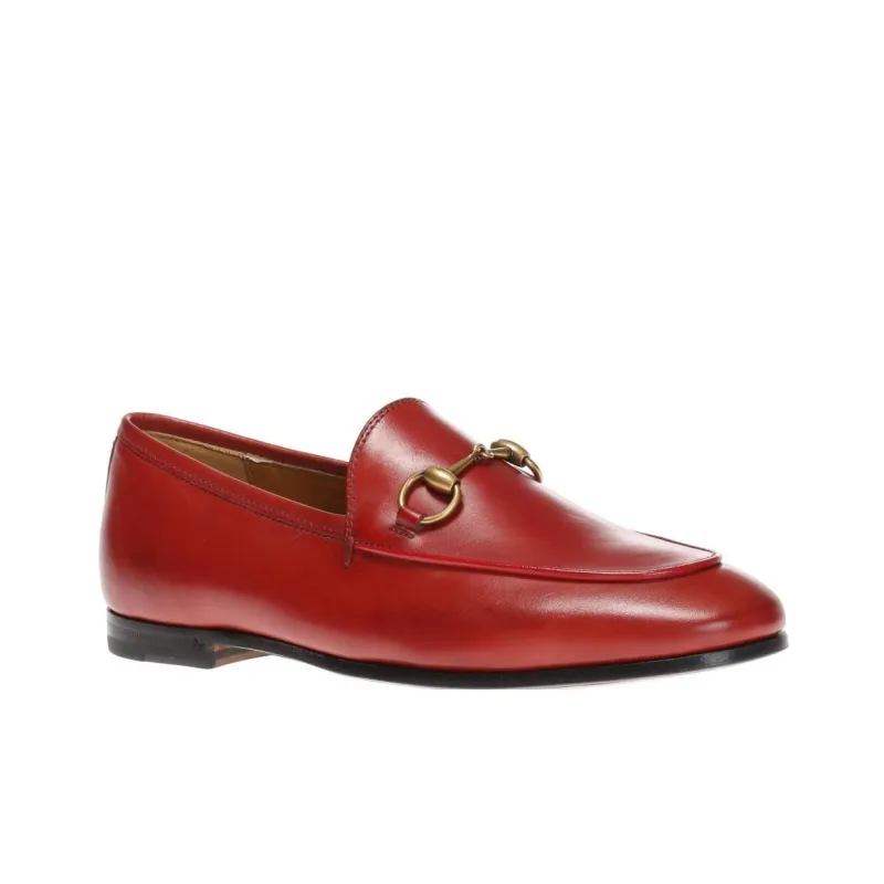 GUCCI Jordaan Loafers Women's Red-2