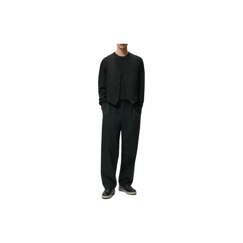 ZARA Vests Men Black-4